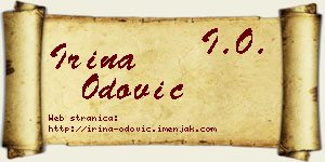 Irina Odović vizit kartica